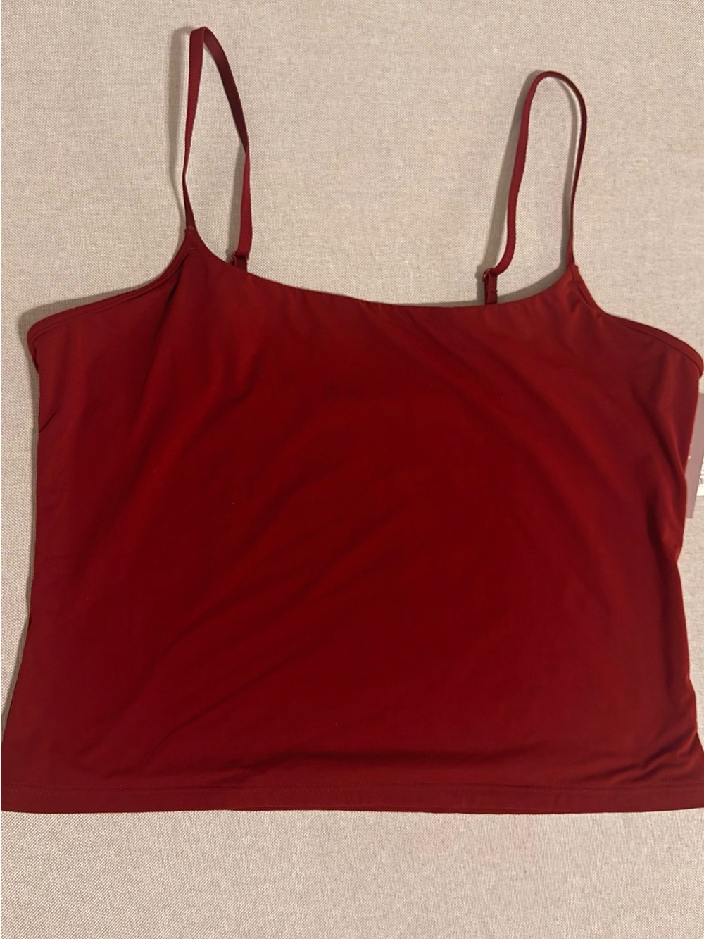 NWT Auden Berry Red Fashion Top - Size XL - Solid Stretch Blouse Basic Essential - Picture 4 of 4